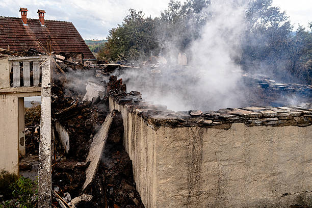 Professional Fire Damage Repair technician working in Center City, MN